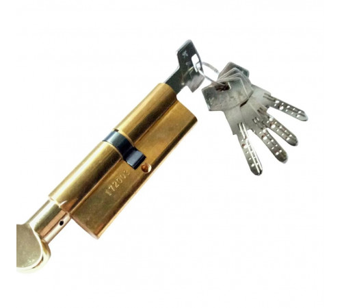 Цилиндр Kale BMЕ 35х10х45= 90мм, латунь с вертушкой на длинной стороне