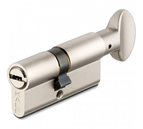 Цилиндр Kale BMЕ 35х10х45=90 мм, никель, с вертушкой на длинной стороне