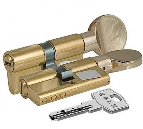 Цилиндр Kale BMЕ 40х10х50=100 мм, латунь с вертушкой на длинной стороне