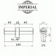 Циліндровий механізм Imperial ZC 100 мм 50x50 SN