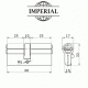 Цилиндровый механизм Imperial ZC 60 мм 30/30 ключ-ключ