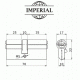 Циліндровий механізм Imperial ZC 70 мм 30/40 ключ-ключ