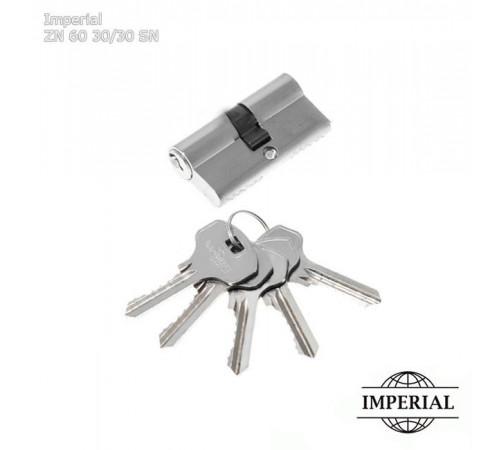 Цилиндровый механизм Imperial ZN 60 мм (30/30) SN ключ/ключ