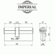 Цилиндр Imperial ZC 70 мм 35/35 SN ключ/ключ