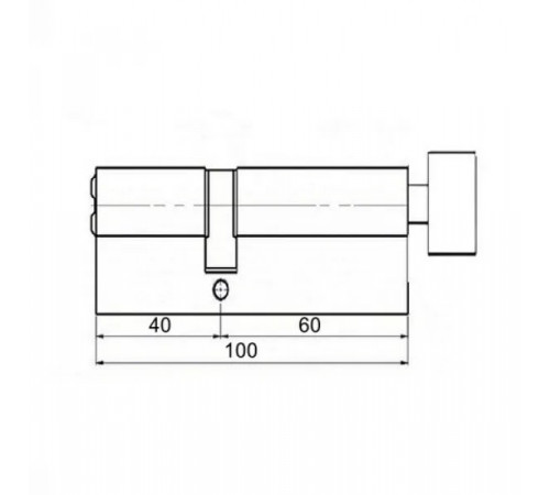Циліндр KEDR BRASS M100 ZCN (40*60T) brass key