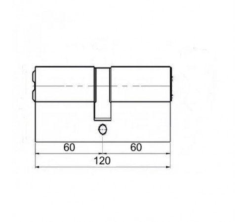 Цилиндр KEDR BRASS M120 ZCN (60*60T) brass key