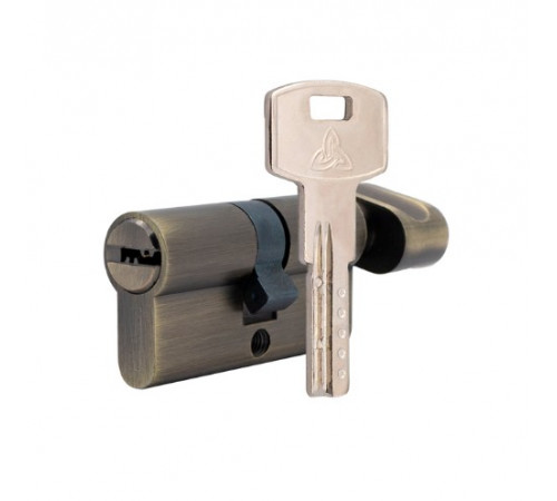 Цилиндр замка KEDR ZINK M60 ZCAB (30x30) ключ-ключ