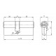 Цилиндр Kale 164 BNE 26+10+26=62mm, 5 ключей, с покрытием латунь