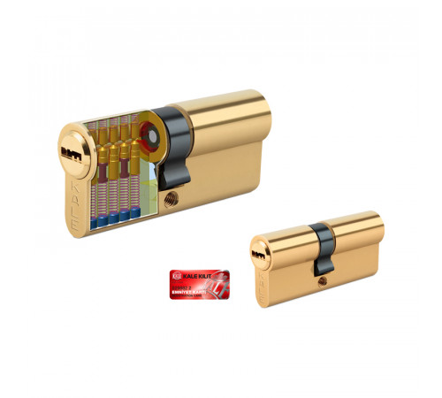 Цилиндр Kale 164 BNE 30+10+30=70 мм, 5 ключей, сатин с покрытием латунь