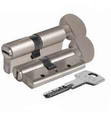 Циліндр Kale 164 DBNEM 35+10+35=80mm, нікель, 5 ключів, з вертушкою