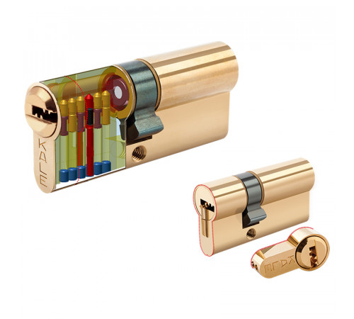 Цилиндр Kale 164 KTB 30+10+30:70mm никель, с ловушкой против разрыва, с вертушкой