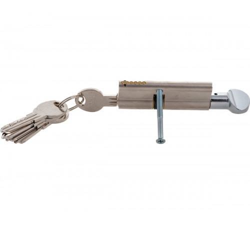 Цилиндр Kale 164SMC 30+10+40=80mm, никель, 5 ключей, с вертушкой, на длинной стороне