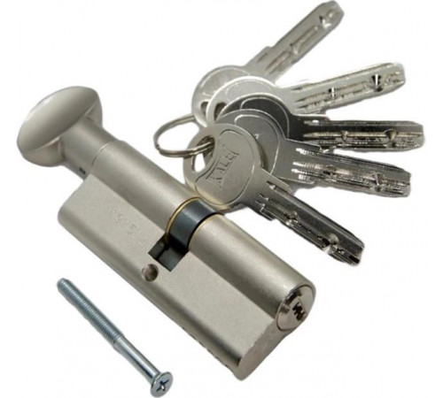 Цилиндр Kale 164SMC 35+10+45=90mm, никель, 5ключ, с вертушкой на длинной стороне