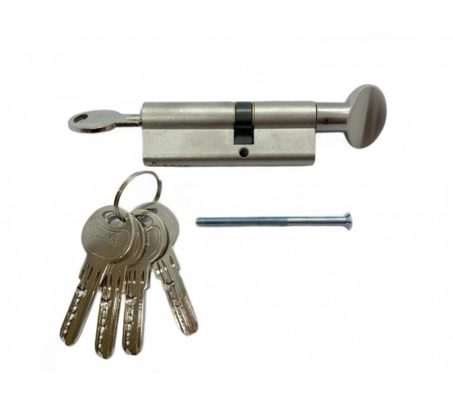 Цилиндр Kale 164SMС 45+10+30=85mm, никель, 5 ключей, с вертушкой, на короткой стороне