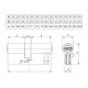 Цилиндр Kale 164SNC 30+10+30=70mm, никель, 5 ключей