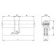 Цилиндр Kale 164SNC 35+10+35=80mm, латунь, 5 ключей