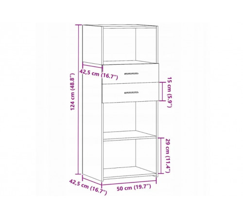 Шкаф – дуб Сонома (МСМ)