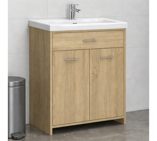 Шкаф для ванной комнаты, дуб сонома