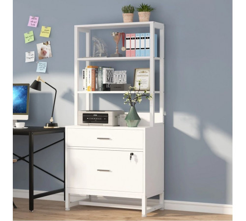 Шкаф для документов — 2 ящика и открытые полки (MSM)