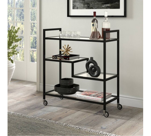Барная тележка Lovett со стеклянными полками