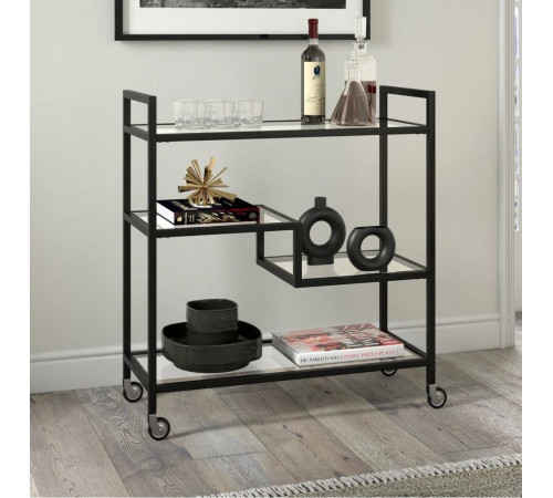 Барная тележка Lovett со стеклянными полками