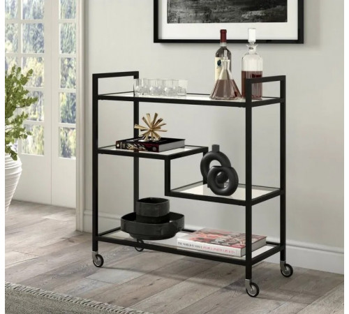 Барная тележка Lovett со стеклянными полками