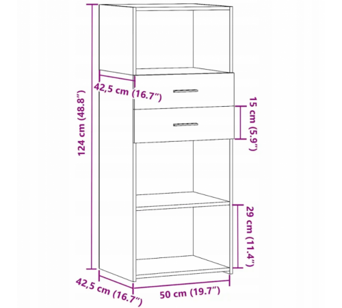 Шкаф – дуб Сонома (МСМ)