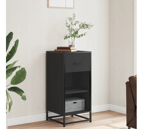 Шкаф, черный, 35,5×35×76 см