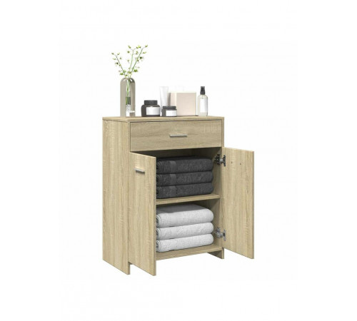 Шкаф для ванной комнаты, дуб сонома