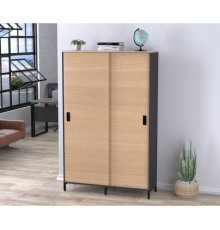 Шкаф офисный раздвижной LS 1200-1900 антрацит, MSMLOFT