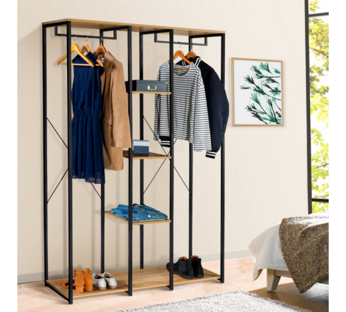 Шкаф с тремя полками, дуб сонома