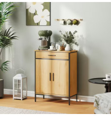 Шкафчик для ванной комнаты HOMCOM с двумя полками и большим выдвижным ящиком в индустриальном стиле