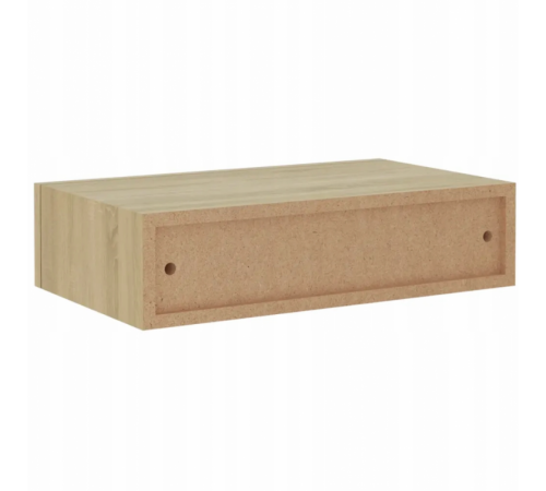 Элегантная подвесная полка с ящиком дуб сонома